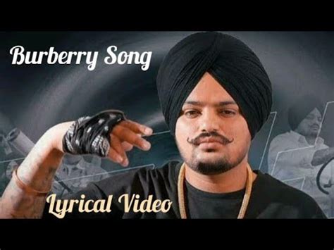 sidhu moose wala lyrics burberry